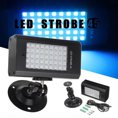 MAYITR 1pc Super Bright 45 LED Adjustable Voice-activated St