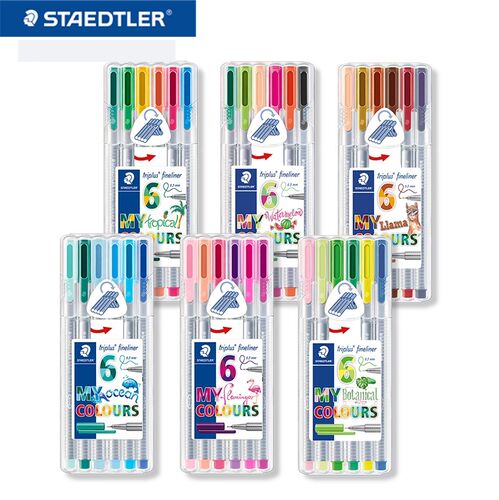 Staedtler triplus fineliner pens with box, ergonomic triangu