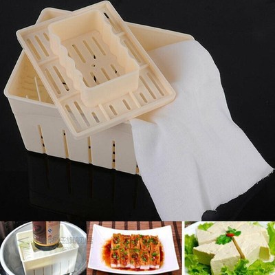 1 Pcs/Set Plastic Tofu Maker Press Mold Kit + Cheese Cloth S