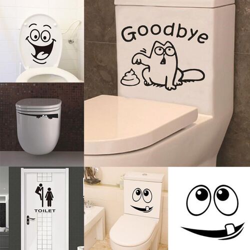 Bathroom Stickers Home Decoration Creative Pattern Waterproo