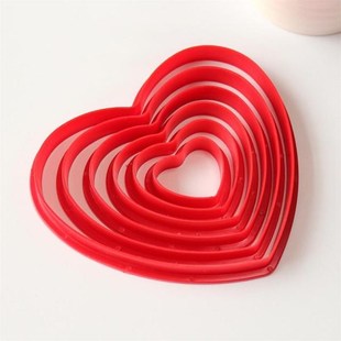6Pcs Heart Cookie Biscuit Fondant Cake Cutter Decor Tools Mo