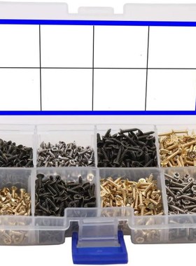 1800pcs M2 Small Screw Flat Head Cross Wood Screws Self Tapp