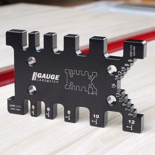 New Woodworking Tenon Caliper Metric Imperial Card Gauge Rou