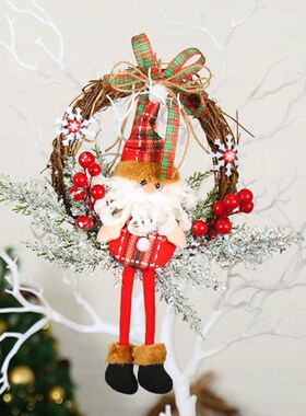 Christmas Wreath Garland Decoration Mall Hotel Front Door Ha