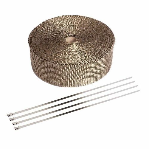 Titanium Exhaust Pipe Insulation Thermal Heat Wrap 5cm Car