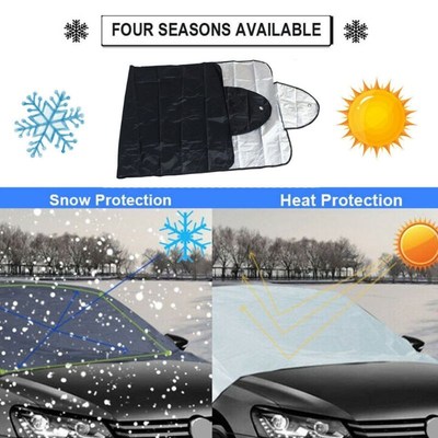 Car Windshield Cover Sun Shade with Suction Cup Protective W