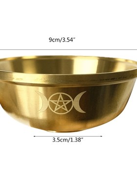 Altar Bowl Ritual Gold Plating Tableware Ceremony Moon Divin