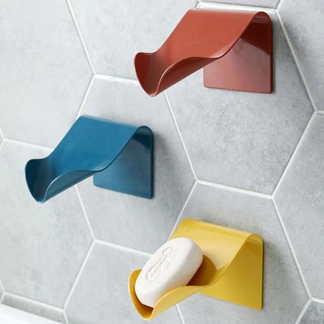 1PC Soap Holder Bathroom Shower Soap Dish Shower Plates Plas