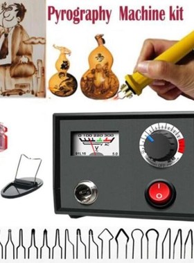 1Kit 220V Wood Burner Pyrography Pen Burning Machine Burning