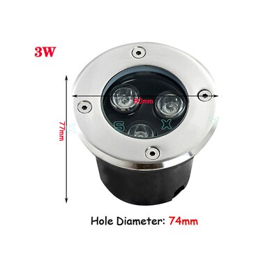 IP68 LED nderground light 1W 3W 5W 7W Waterproof Floor Lamp