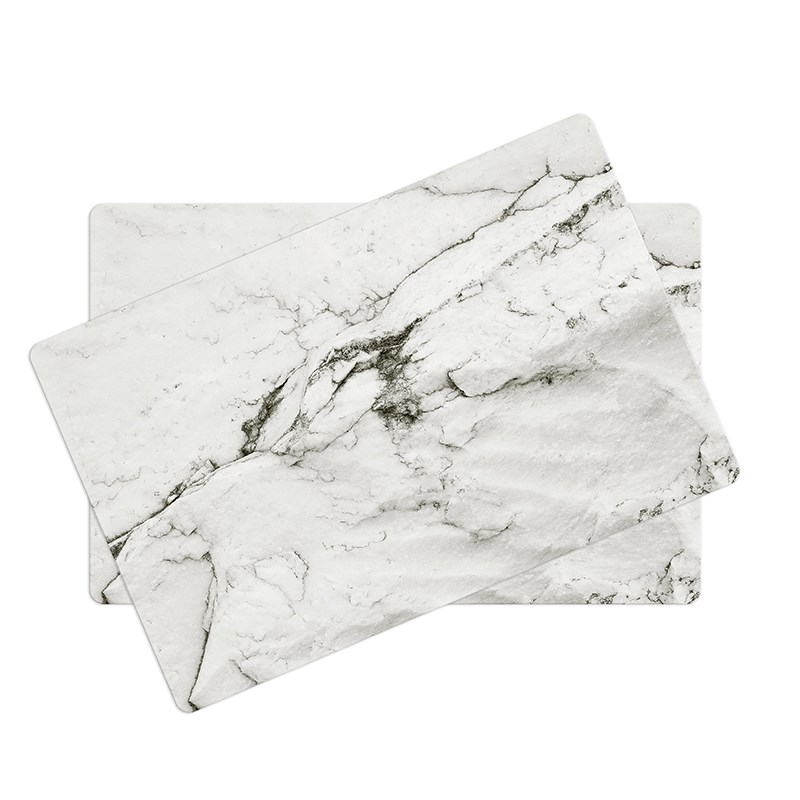 2Pcs Placemat Marble Pattern Stripe PVC Mat Table Mats Plate