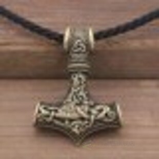 Viking Necklace Thor Hammer Amulet Mjolnir Helm Raven Odin S