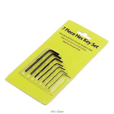 New 7Pcs 0.7mm-3mm Mini Hexagon Hex Allen Key Set Wrench Scr