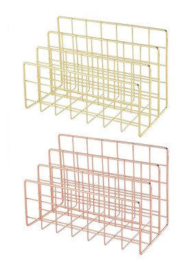 Desktop Mail Organizer, 3-Slot Metal Wire Mail Sorter, Lette