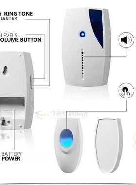 45# 2020 NEW Wireless Door Bell 36 CHIME Home Cordless Porta