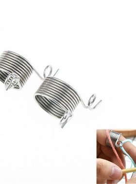2 Size Ring Knitting Tool Yarn Spring Guides Metal Braided K