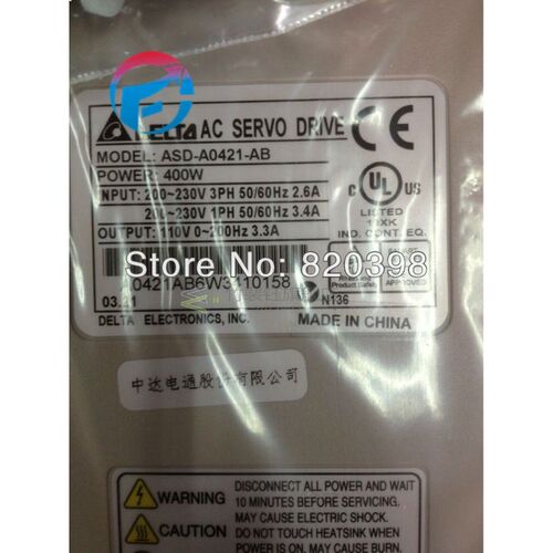 New Delta AC Servo Drive 220V 400W 2500ppr ASD-A0421-AB One