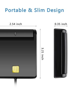Card Reader Portable USB 2.0 Smart Card Reader DNIE ATM CAC