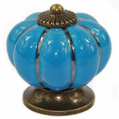 New Blue Pumpkin Ceramic Bedroom Cabinet Cupboard Drawer Kno