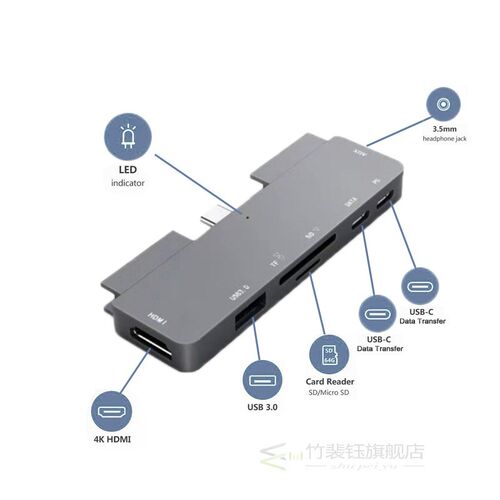 USB C Hub 适用于 iPad Pro 2018 Type-C to 4K HDMI Adapter SD/