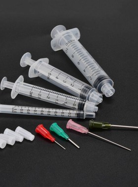 4Pcs Syringes with 4pcs 14G-25G Blunt Tip Needles and Caps