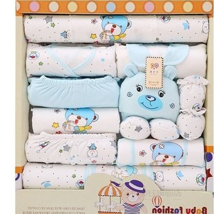 17pCS NewBorN BaBy ClotheS Set CartoN Set with Gift BaG