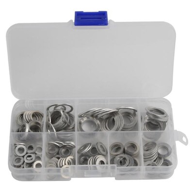200Pcs Aluminum M5-M14 Gaskets Washers  Gasket Aluminum Flat