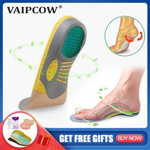 PVC Orthopedic Insoles Orthotics flat foot Health Sole Pad f