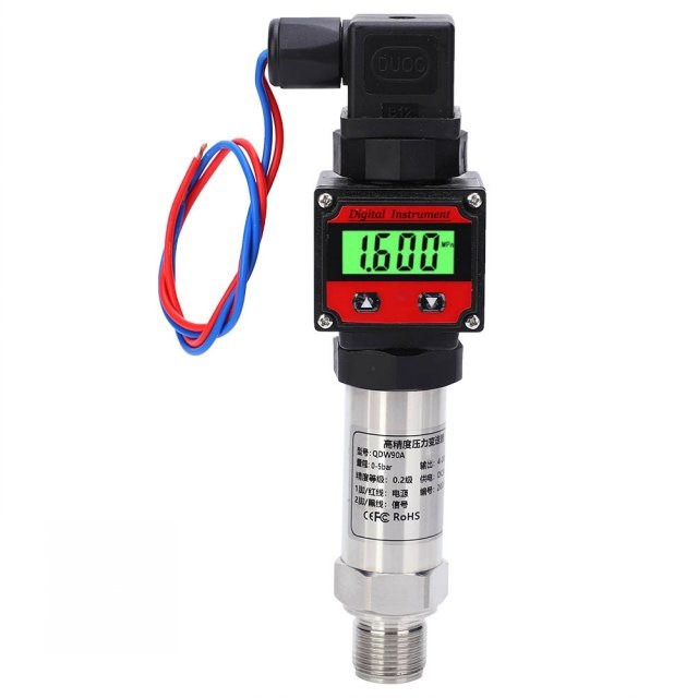 Pressure Transmitter Sensor W/Digital LCD High Accuracy 24V