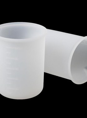 2PCS 100ml Transparent Silicone Cup Scale Crystal Glue Measu