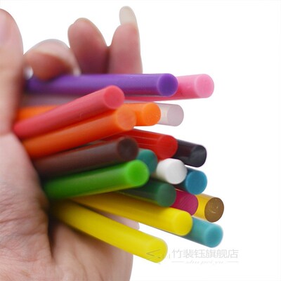 10Pcs 7*100mm Clear Colorful Hot Melt Glue Sticks Vintage Se