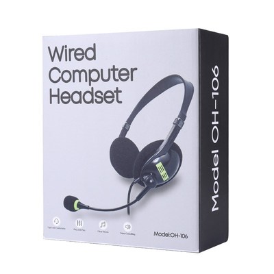 SB Headset with Microphone Noise Cancelling Computer PC Head