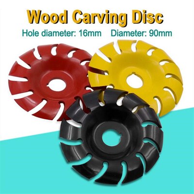 Manganese Steel 90mm 12 Teeth Wood Carving Disc 16mm Bore Gr