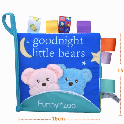 Carton Baby  Soft Cloth Books Rustle Sound Infant Educationa