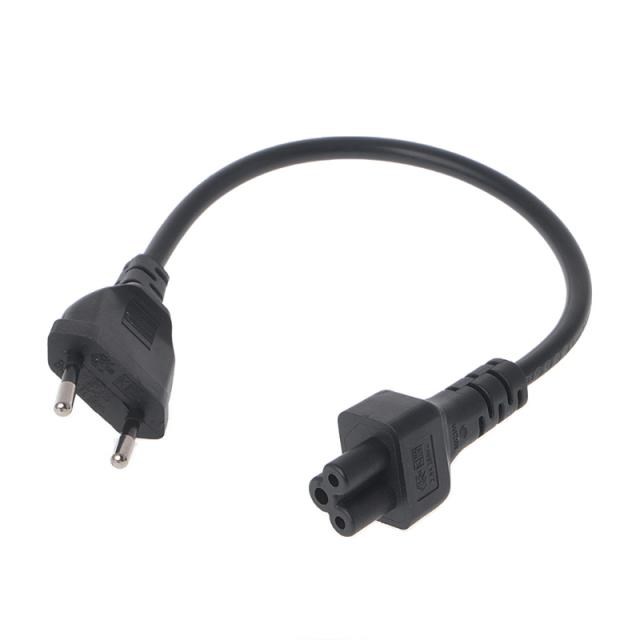 30cm Power Adapter Cord EU 2 Pin Male To IEC 320 C5 Micky