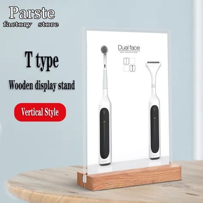 A5 Acrylic L-style T-type Strong Table Signboard Double-side