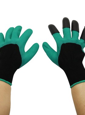 Garden Genie Gloves with Plastic Claws for Digging Planting