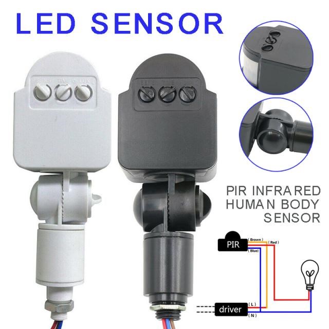 Mayitr 1pc AC 85-265V PIR Motion Sensor Switch 180 Degrees L