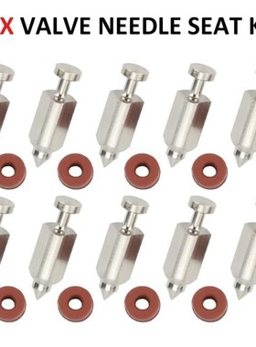 10 Set Carburetor Float Valve Needle Seat Kit Fit 适用于 Flo