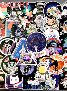 50Pcs/set FO ET Outer Space Cartoon Graffiti ers  Motorcycle