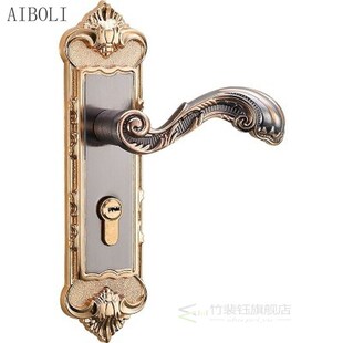 European Retro Door Handle Lock Aluminum Alloy Vintage Inter