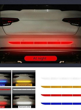 Car Auto Reflective Warn Strip Tape Bumper Safety Stickers D