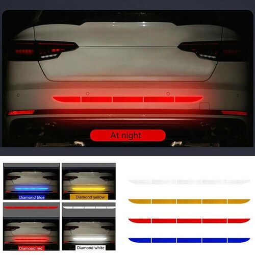 Car Auto Reflective Warn Strip Tape Bumper Safety Stickers D