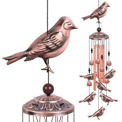Nordic Style Owls Ornament Owl Wind Chime Craft Bird Miniatu