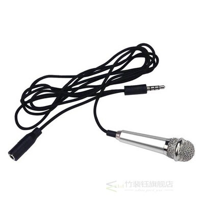 Mini Karaoke Condenser Wired 3.5mm Stereo Microphone Mic For