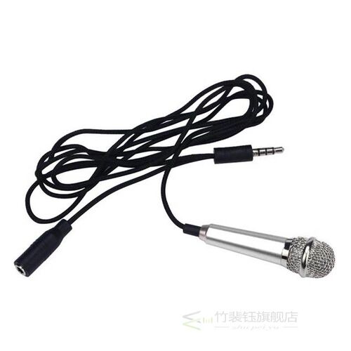 Mini Karaoke Condenser Wired 3.5mm Stereo Microphone Mic For
