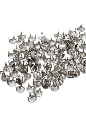 100 x 6 mm Rivets Metal DIY Round Rivets Spikes Silver