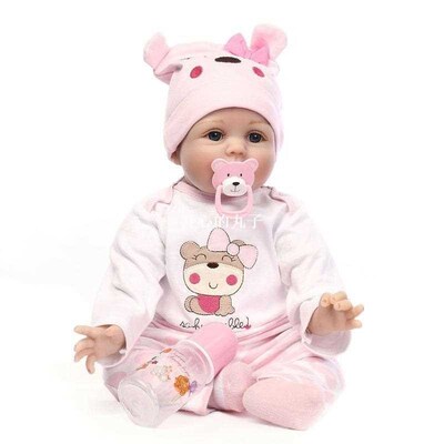 55 cm NPK Collection Reborn Baby Doll Soft Silicone For Girl