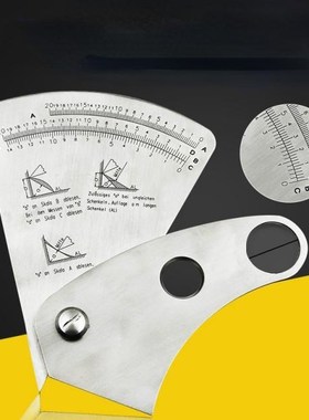 0-20mm Sector Ruler Stainless Steel Welding Testing Gauge Th
