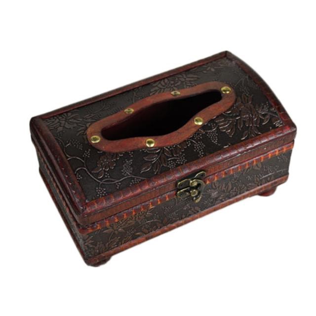 1Pc Household 21X12X11CM Elegant Crafted Wooden Antique Hand